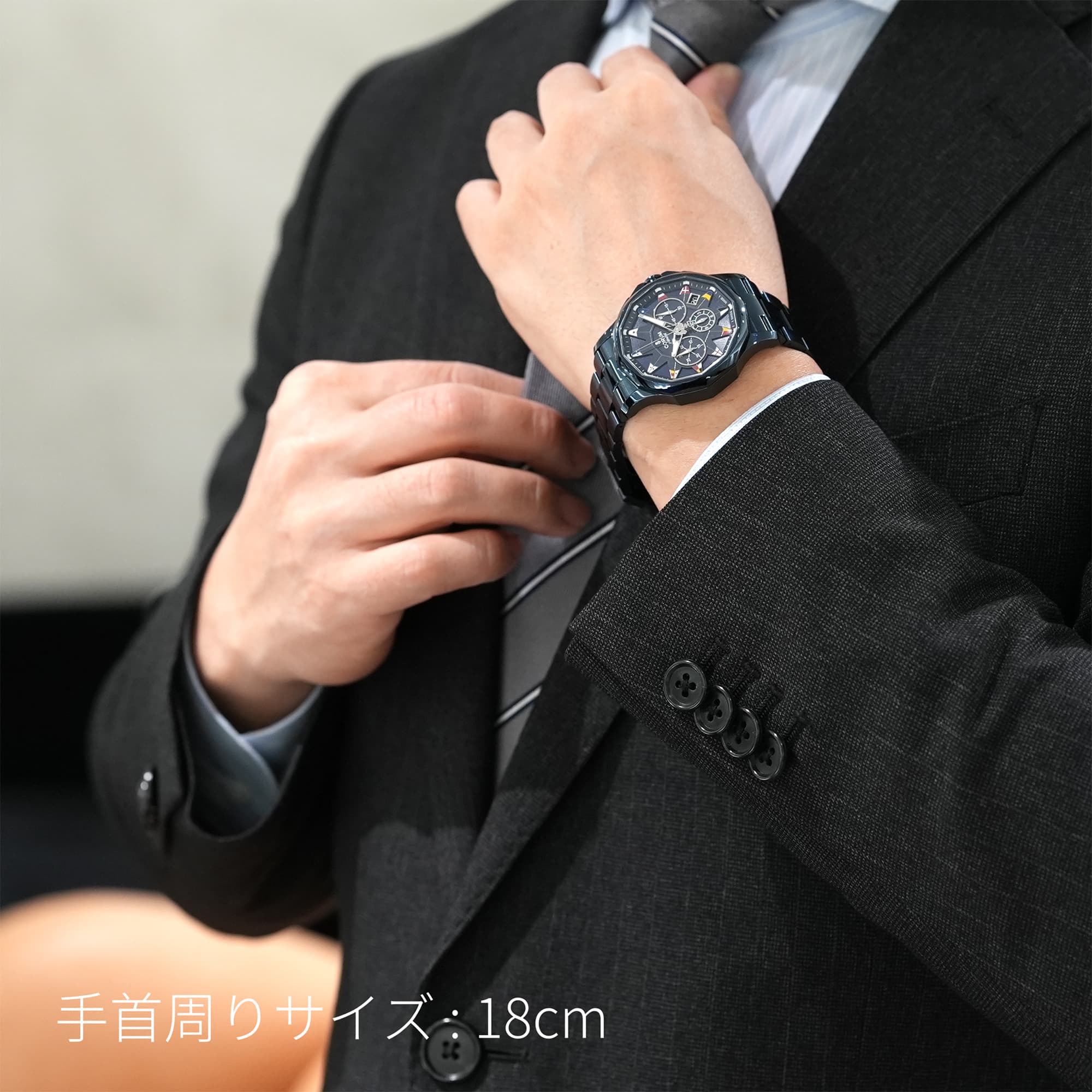 中古)CORUM コルム アドミラル 42 クロノグラフ A984/03797 ブルーPVD