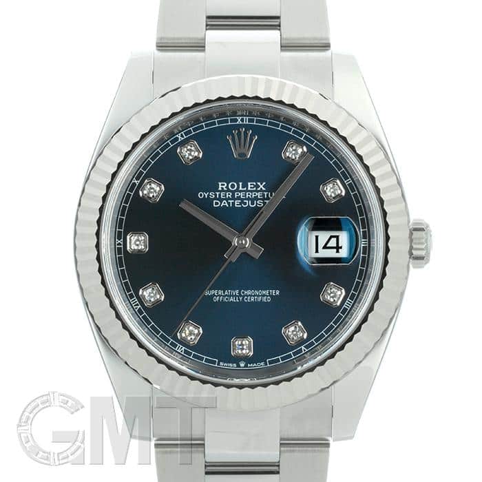 未使用)ROLEX ロレックス デイトジャスト 41 126334G ブルー 10P
