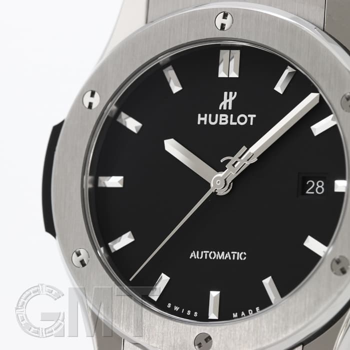 ウブロ クラシック フュージョン チタニウム パヴェ 581.NX.1171.RX.1704 クオーツ チタン レディース HUBLOT 【中古】 【時計】 新品)HUBLOT ウブロ クラシック フュージョン チタニウム ダイヤモンド