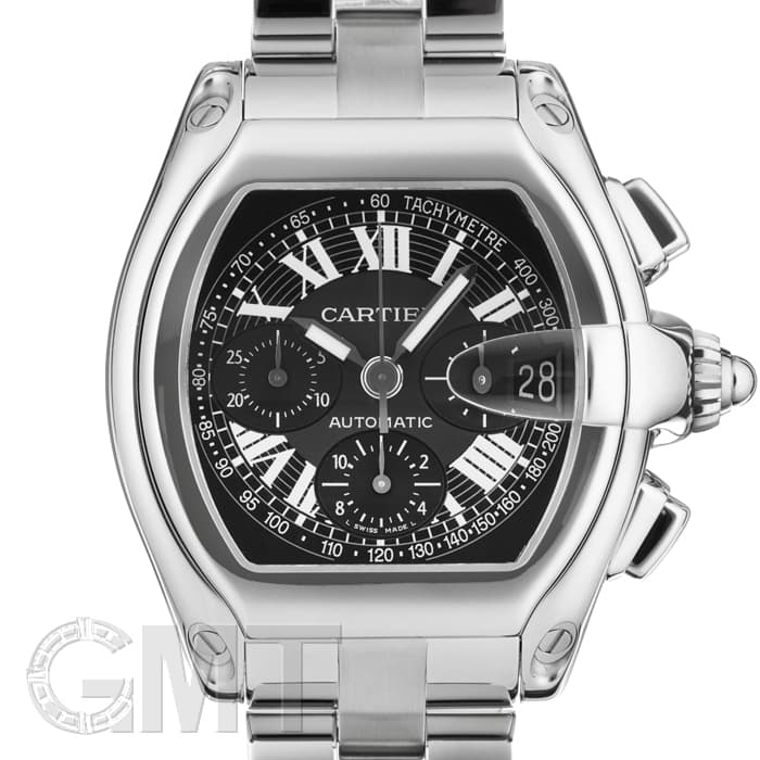 中古)CARTIER カルティエ ロードスター クロノグラフ ブラック
