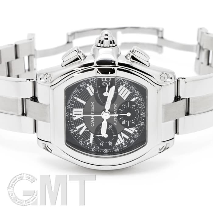 中古)CARTIER カルティエ ロードスター クロノグラフ ブラック