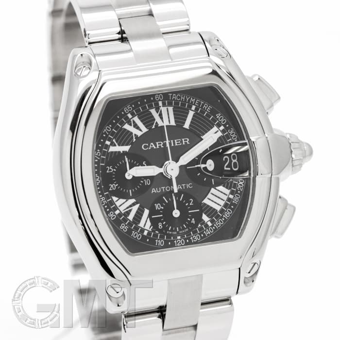 中古)CARTIER カルティエ ロードスター クロノグラフ ブラック