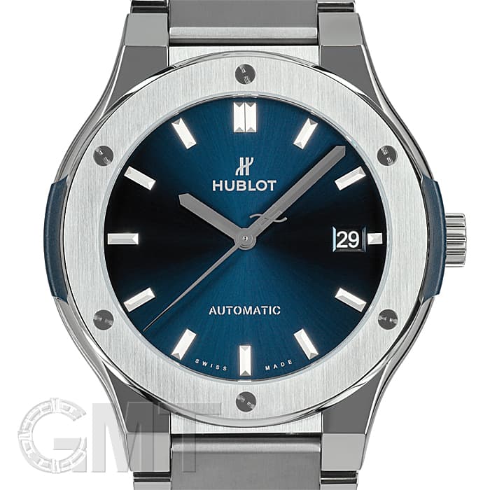 中古)HUBLOT ウブロ クラシック フュージョン チタニウム ブルー