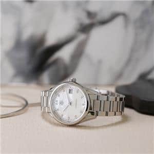 TAG HEUER タグ・ホイヤー カレラ ホワイトシェル 12Pダイヤ 32mm WAR1314.BA0778 メイン