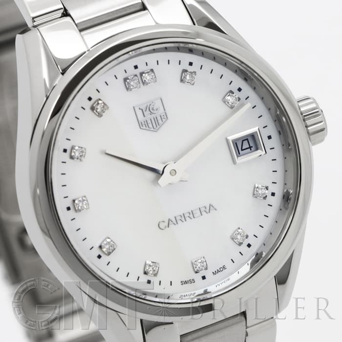 新品)TAG HEUER タグ・ホイヤー カレラ ホワイトシェル 12Pダイヤ 32mm