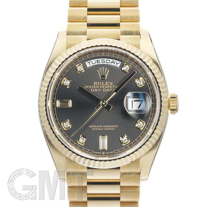 未使用)ROLEX ロレックス デイデイト 36 128238A ダークグレー