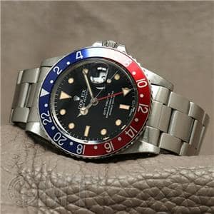 ROLEX ロレックス GMTマスター I レッド/ブルー 16750 フチあり ノーデイト文字盤 メイン