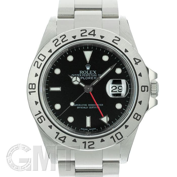 ROLEX ロレックス エクスプローラー2 16570 腕時計_x000D_
 ステンレス ブラック 自動巻き ブラック文字盤 メンズ【中古】【430】 中古)ROLEX ロレックス エクスプローラー II 16570 ブラック（商品ID