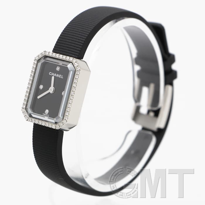 CHANELプルミエールミニ ラバー&ダイヤモンドH2434ムーブメント交換済み 新品)CHANEL シャネル プルミエール 15mm ラバー H2434（商品ID