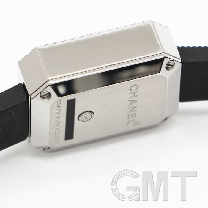 CHANELプルミエールミニ ラバー&ダイヤモンドH2434ムーブメント交換済み シャネル プルミエール H2434 ブラック/ダイヤモンド レディース 時計