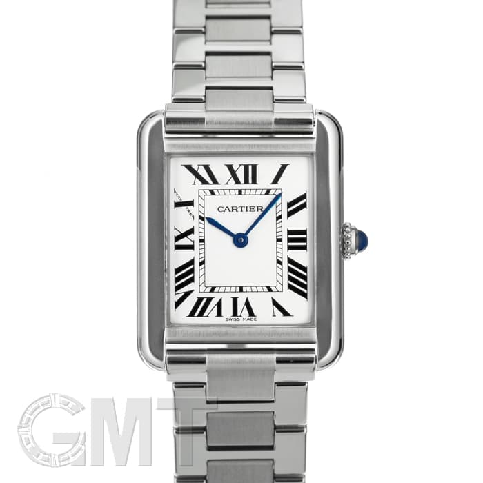 カルティエ Cartier 腕時計 タンク ソロ SM W5200013 レクタンギュラー シルバー文字盤 ローマンインデックス SS クオーツアナログ 【中古】 Cartier - カルティエ Cartier 腕時計 タンクソロ SM W5200013