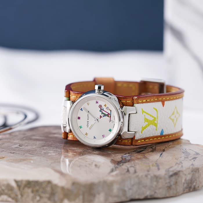 中古)LOUIS VUITTON ルイ・ヴィトン タンブール ラブモノグラム Q12130