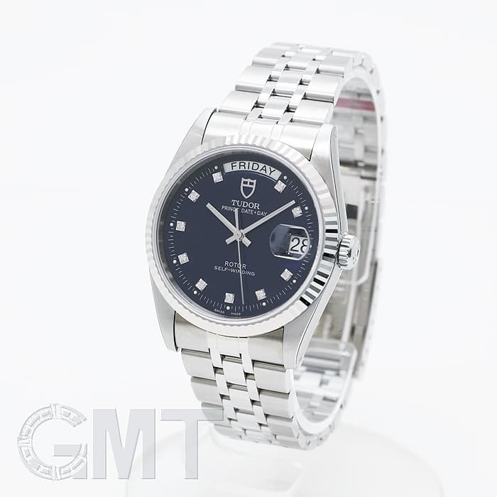 新品)TUDOR チューダー プリンス デイトデイ M76214 ブルー 10Pダイヤ