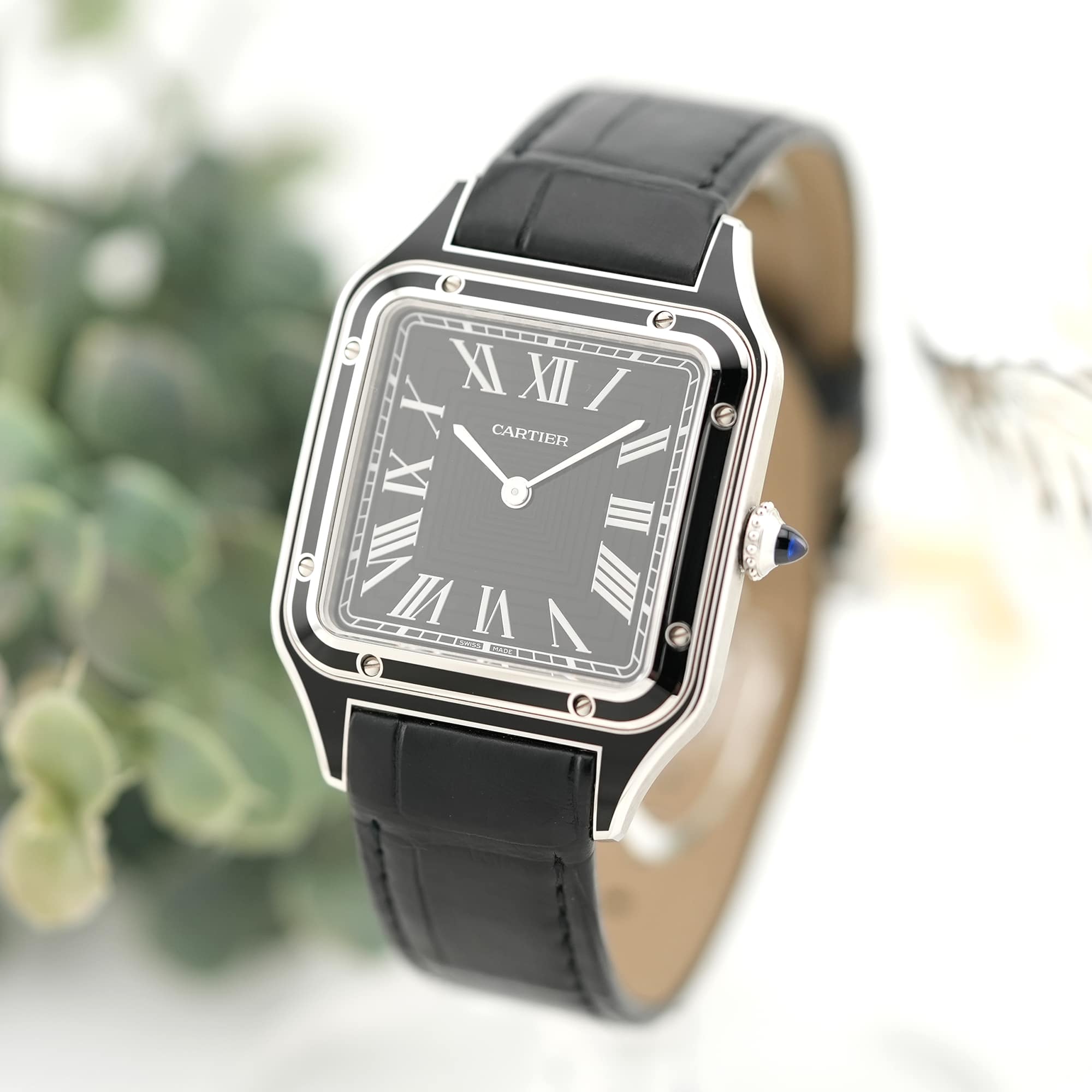 中古)CARTIER カルティエ サントス デュモン LM WSSA0046 ブラック