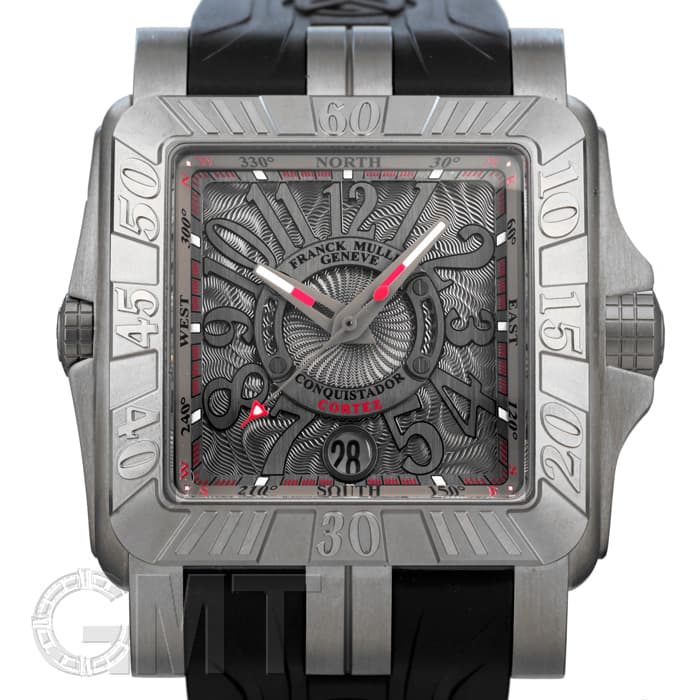 (新品)FRANCK MULLER フランク・ミュラー コンキスタドール コルテス グランプリ 10800SC DT GPG TI  ブラックラバーベルト グレー（商品ID：2717001786397）詳細ページ | 腕時計のGMT｜中古ブランド時計の販売買取も。ロレックス買取強化中