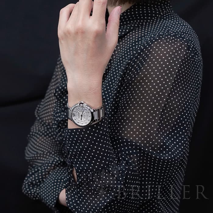 新品)CARTIER カルティエ バロンブルー シルバー 11Pダイヤ