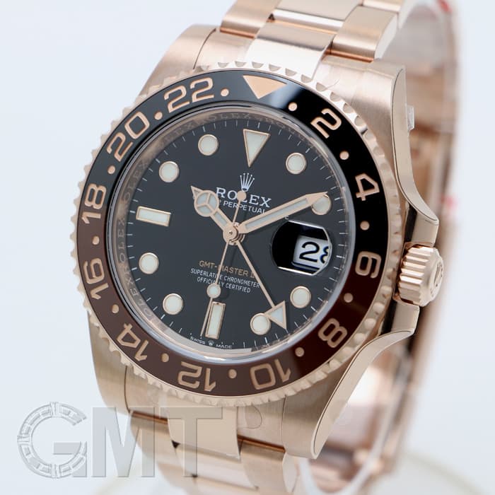 新品同様 ロレックス 定価7514100円 126715CHNR GMTマスター2 時計 ローズゴールド 19年ギャラ 中古 4b012727 ロレックス新作 126715CHNR GMTマスターII エバーローズゴールド