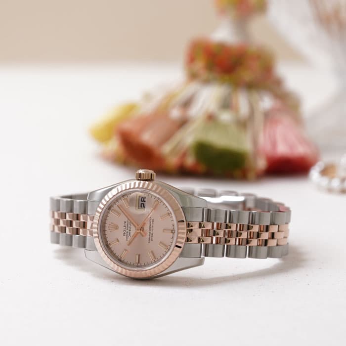 中古)ROLEX ロレックス デイトジャスト 179171 ピンク M番（商品