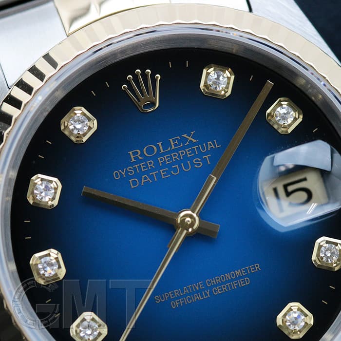 中古)ROLEX ロレックス デイトジャスト 16233G ブルーグラデーション T