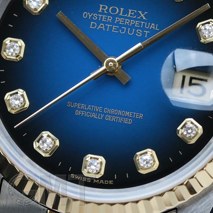 中古)ROLEX ロレックス デイトジャスト 16233G ブルーグラデーション T
