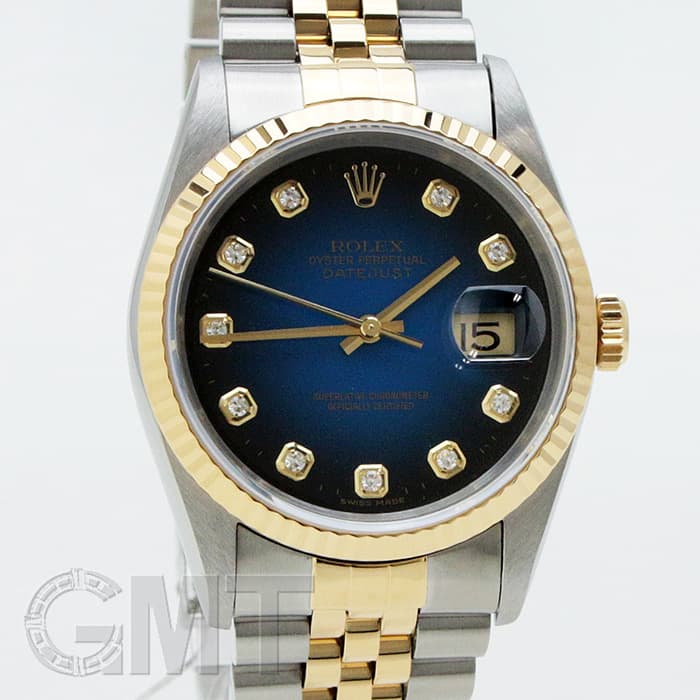 中古)ROLEX ロレックス デイトジャスト 16233G ブルーグラデーション T