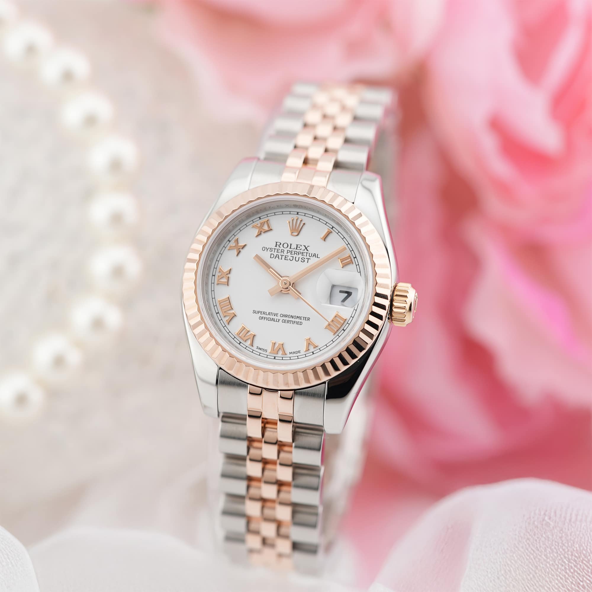 中古)ROLEX ロレックス デイトジャスト 179171 ホワイト ローマ（商品