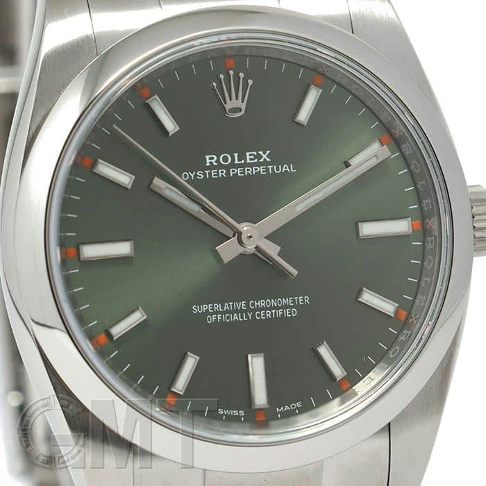 中古)ROLEX ロレックス オイスターパーペチュアル 114200 オリーブ
