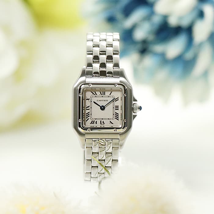 CARTIER カルティエ W25033P5 パンテール SM 腕時計 カルティエ パンテール SM W25033P5 シルバー レディース 時計 【中古