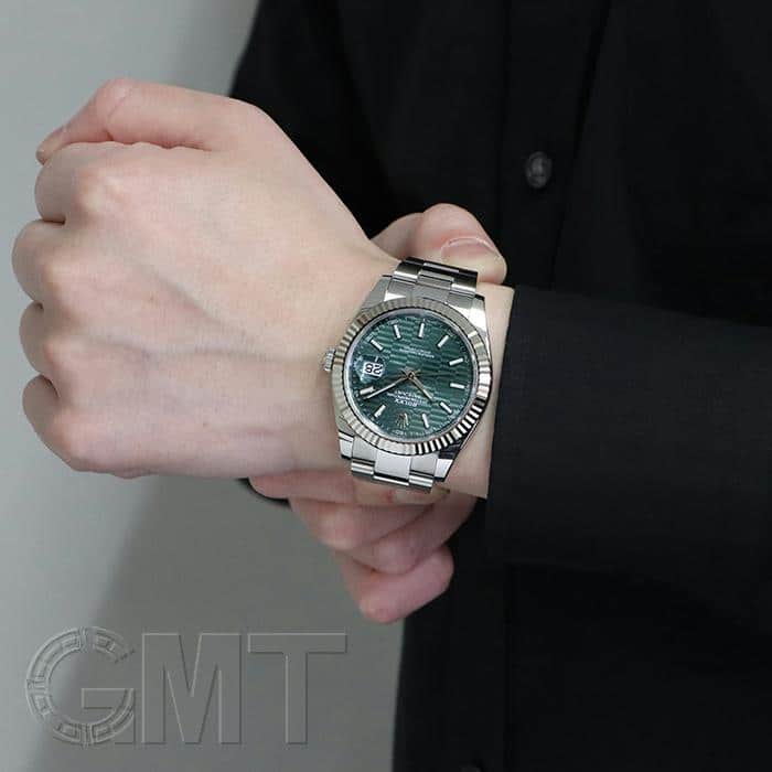 未使用)ROLEX ロレックス デイトジャスト 41 126334 ミントグリーン