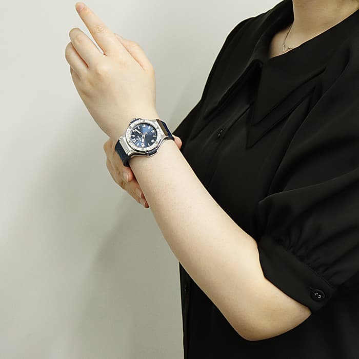 新品)HUBLOT ウブロ ビッグバン スチール ブルー ダイヤモンド