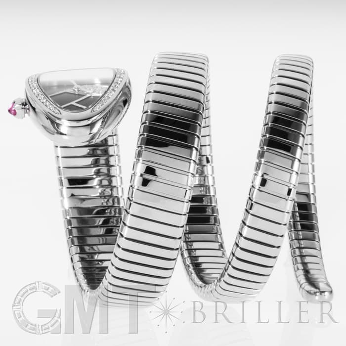 【美品】BVLGARI ブルガリ セルペンティ クアドロスパイラル ダイヤ 新品)BVLGARI ブルガリ セルペンティ ブラック ベゼルダイヤ
