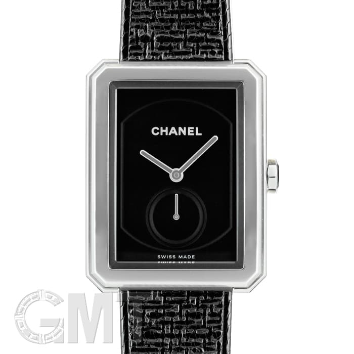 中古)CHANEL シャネル ボーイフレンド ツイード ブラックコーティング
