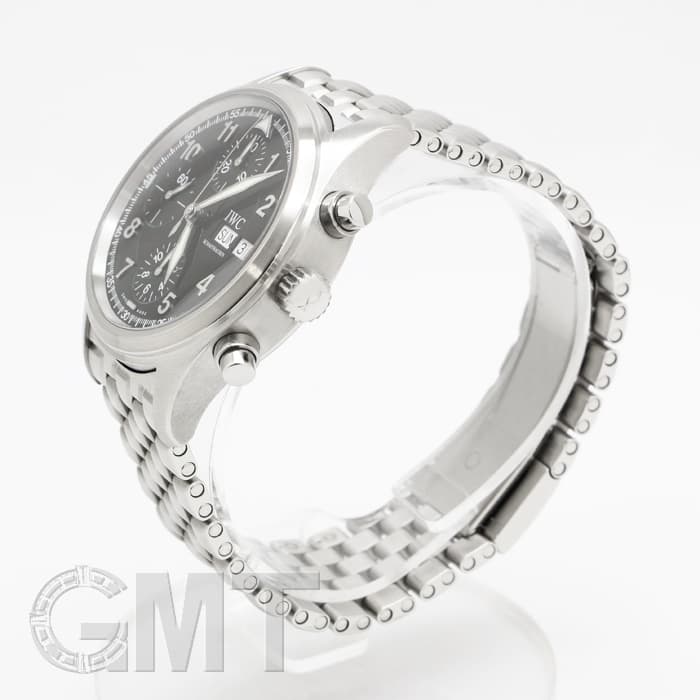 【IWC/インターナショナルウォッチカンパニー】 スピットファイア　デイデイト IW370618  腕時計 ステンレススチール 自動巻き/オートマ ブラック文字盤 メンズ【中古】【真子質店】【BL】【DIID】 中古)IWC インターナショナルウォッチカンパニー パイロットウォッチ