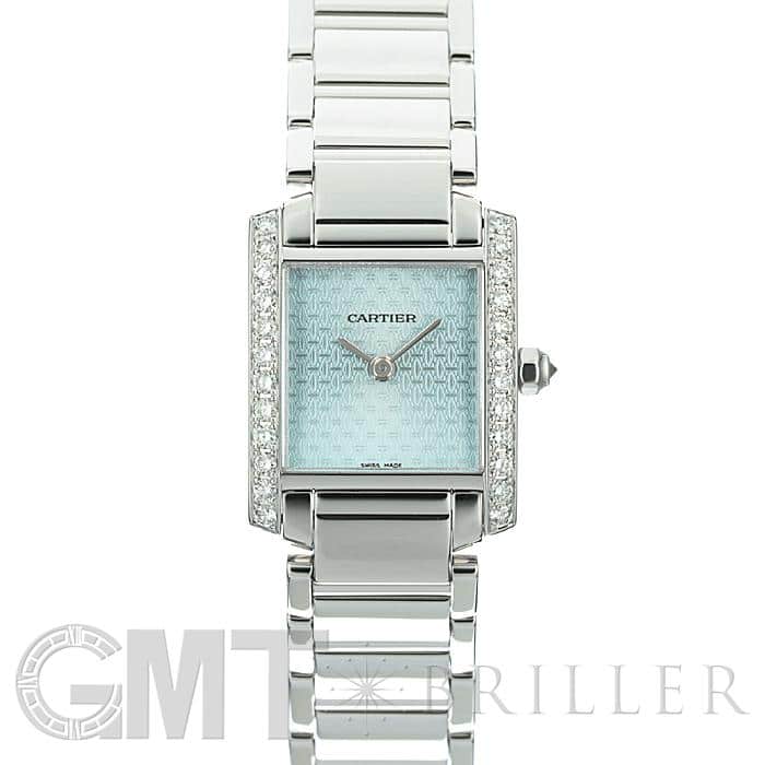 中古 カルティエ CARTIER WE1019S3 ライトブルー レディース 腕時計 中古)CARTIER カルティエ タンク フランセーズ SM ライトブルー