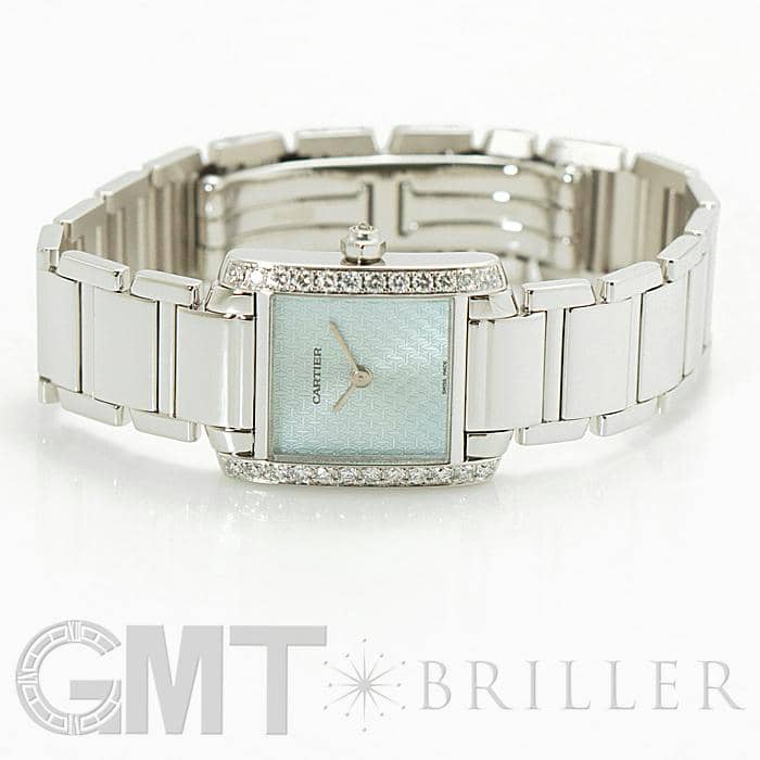 中古 カルティエ CARTIER WE1019S3 ライトブルー レディース 腕時計 中古)CARTIER カルティエ タンク フランセーズ SM ライトブルー