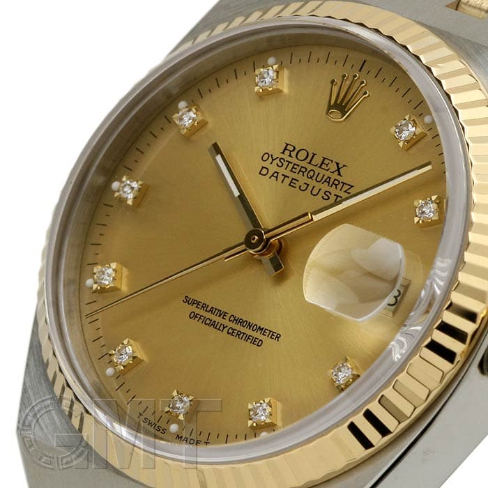 希少　新品　ROLEX デイトジャスト　掛け時計　ゴールド 中古)ROLEX ロレックス デイトジャスト クォーツ Ref.17013G（商品ID