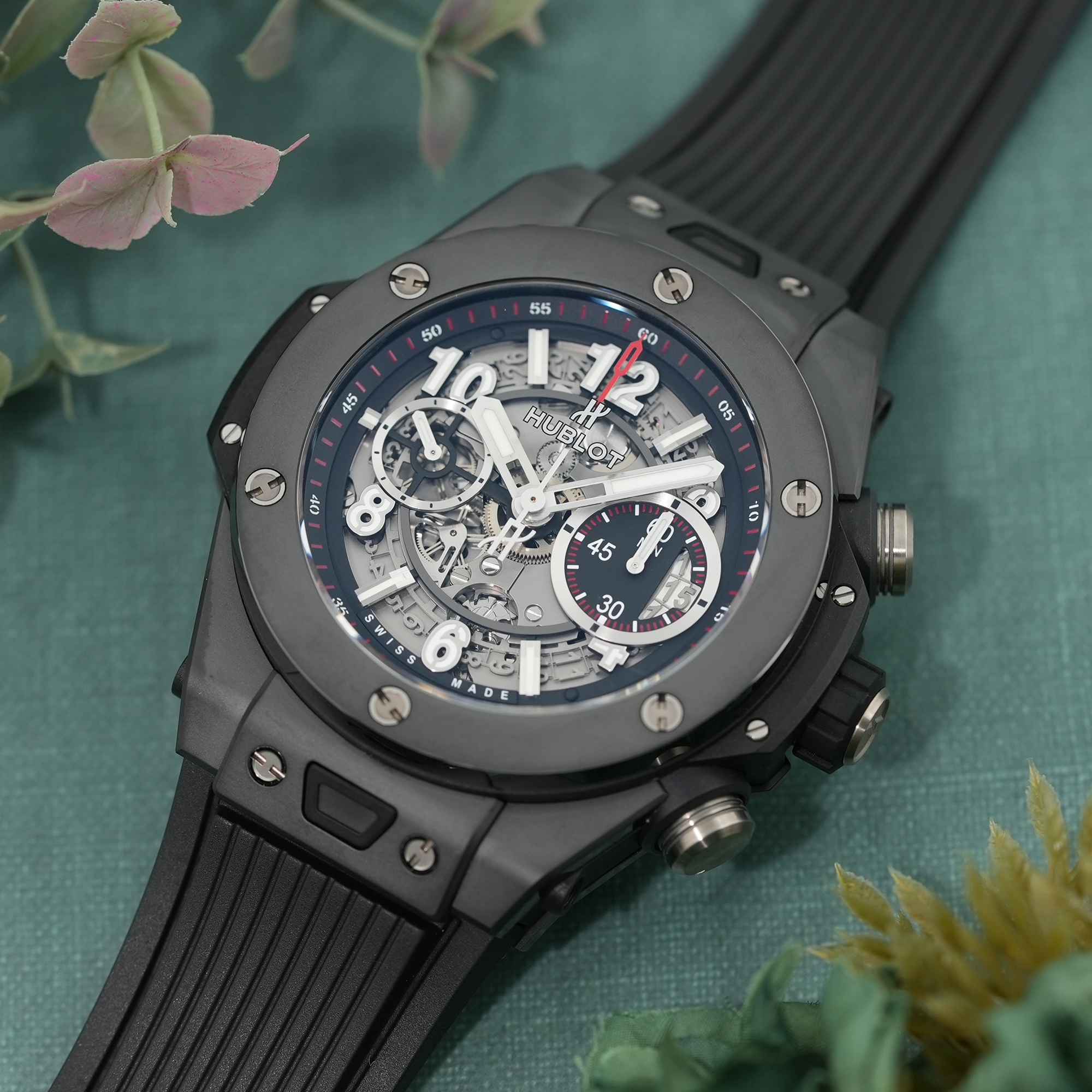 中古)HUBLOT ウブロ ビッグバン ウニコ ブラックマジック セラミック