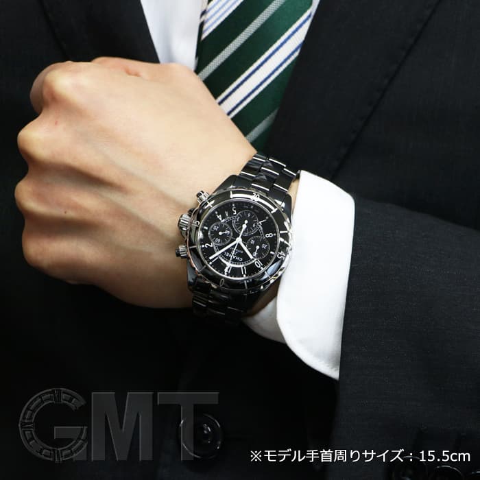 中古)CHANEL シャネル J12 クロノグラフ H0940 ブラック セラミック 