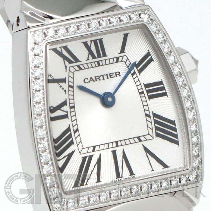 も*え様 Cartier カルティエ カリブル ホワイト ベゼルダイヤ 中古)CARTIER カルティエ ラ ドーニャ SM ベゼルダイヤ WE60039G（商品