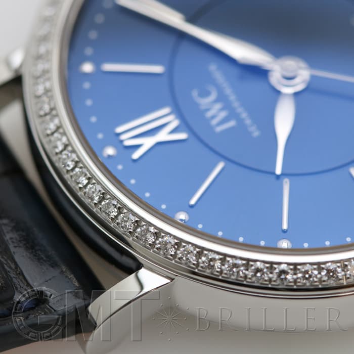 インターナショナルウォッチカンパニー IWC ポートフィノ オートマティック 37 ダイヤベゼル Portofino Midsize Automatic IW458111 保証書 SS/革 ユニセックス時計 ブルー 仕上げ済 美品 【中古】 新品)IWC インターナショナルウォッチカンパニー ポートフィノ