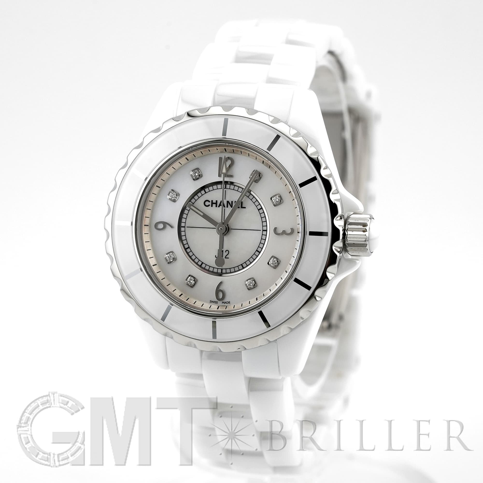 シャネル CHANEL J12 33MM H2422 ホワイトシェル セラミック/ステンレススチール クオーツ レディース 腕時計 中古)CHANEL シャネル J12 クォーツ 33mm H2422 ホワイトシェル（商品