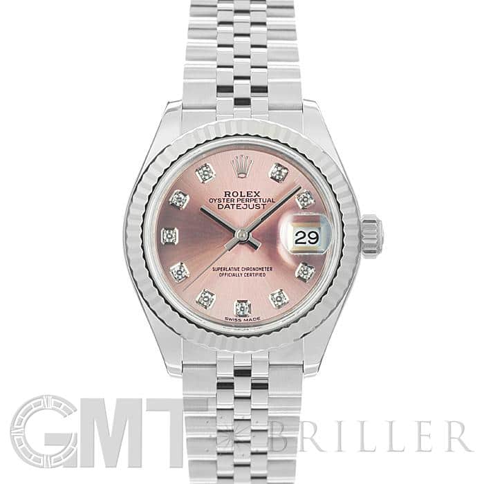 ロレックス デイトジャスト ピンク文字盤 10Pダイヤ F番 ROLEX（ロレックス） デイトジャスト 10Pダイヤ 179173OPG ピンク