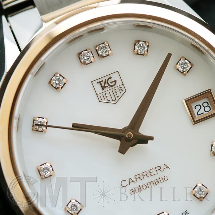 タグホイヤー TAG HEUER WAR2452 カレラ キャリバー9 12Pダイヤ デイト 自動巻き レディース _838171 TAG Heuer - タグホイヤー TAG HEUER WAR2452 カレラ キャリバー9 12P