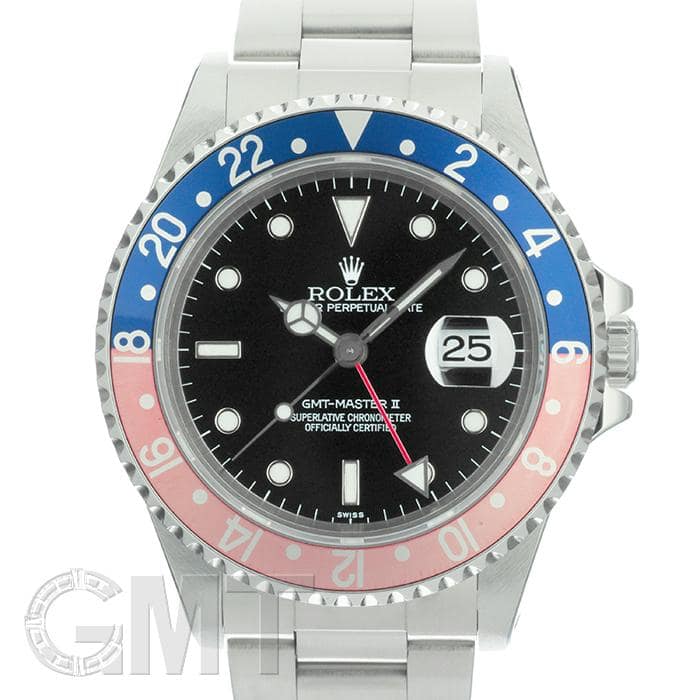 ROLEX ロレックス 16710 GMTマスター2 赤黒ベゼル トリチウム