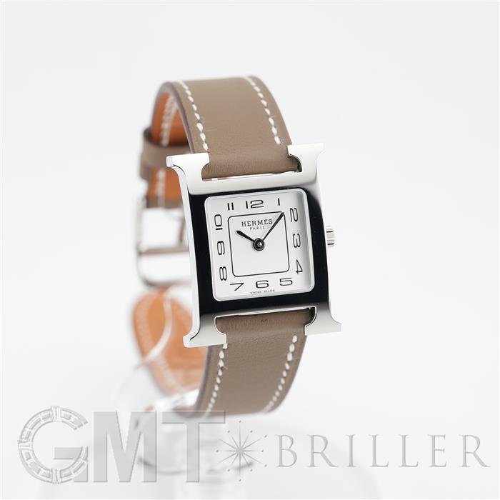 新品)HERMES エルメス Hウォッチ 30mm ミディアム エトゥープ ヴォー