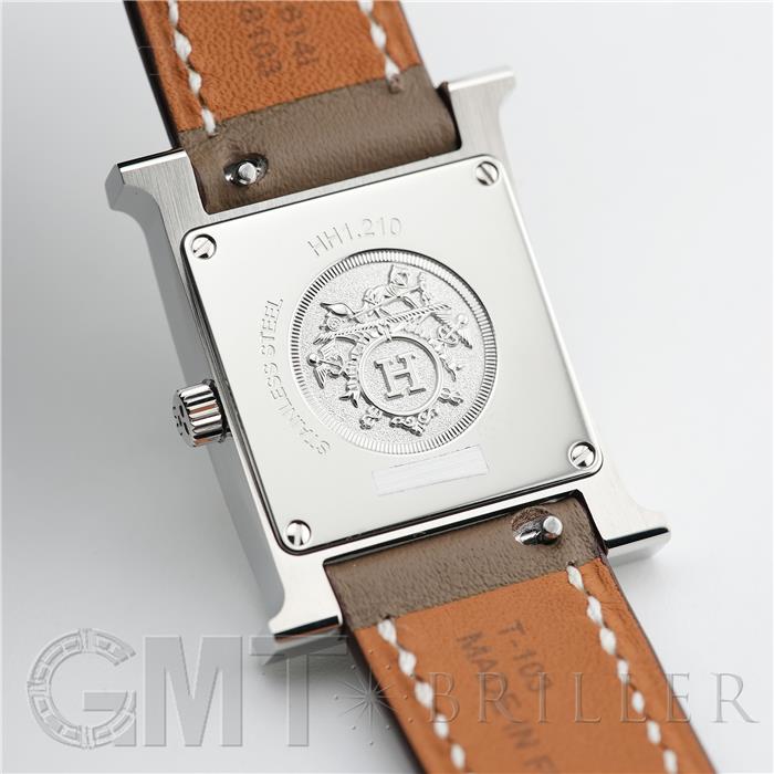 新品)HERMES エルメス Hウォッチ 30mm ミディアム エトゥープ ヴォー
