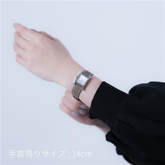 新品)HERMES エルメス Hウォッチ 30mm ミディアム エトゥープ ヴォー