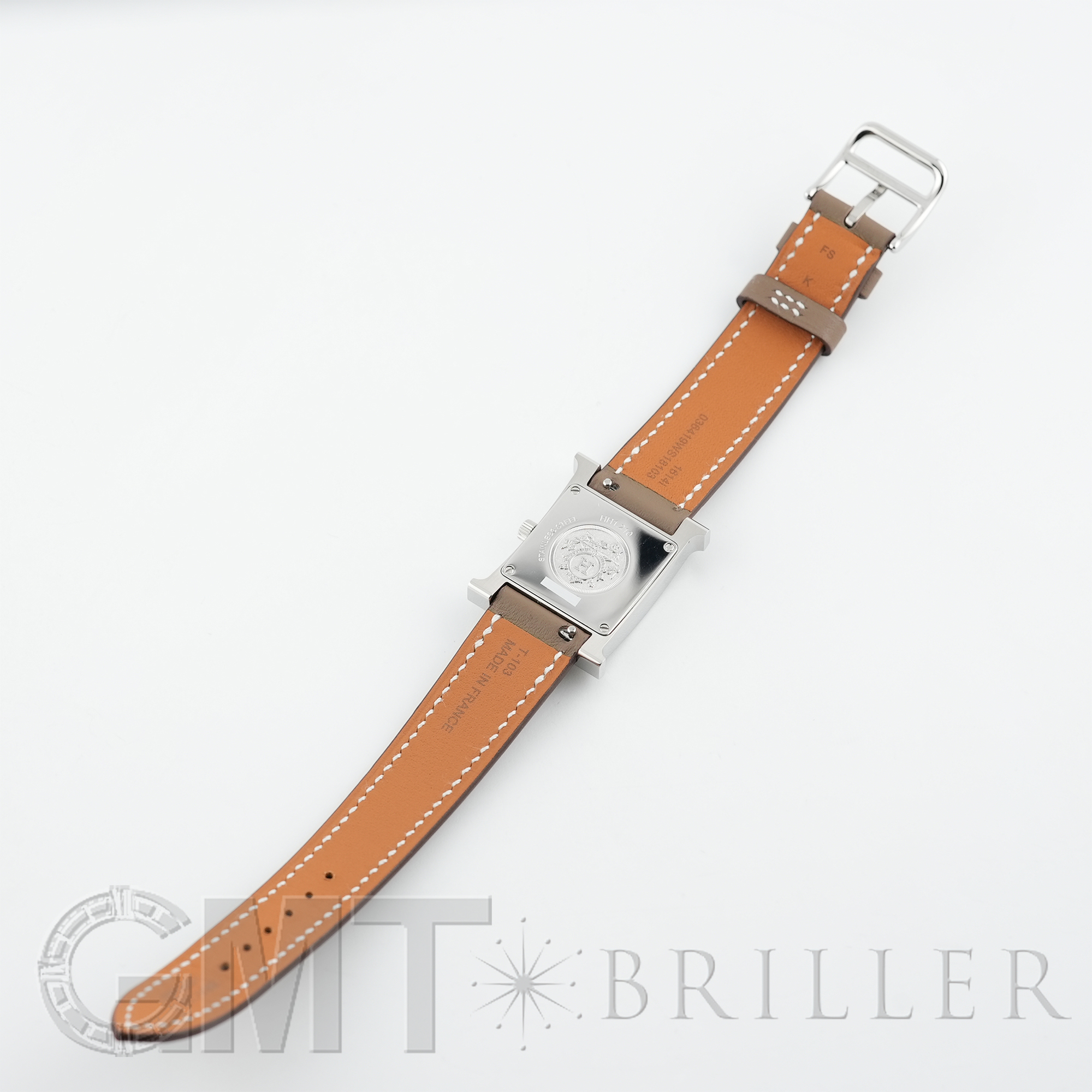 新品)HERMES エルメス Hウォッチ 30mm ミディアム エトゥープ ヴォー