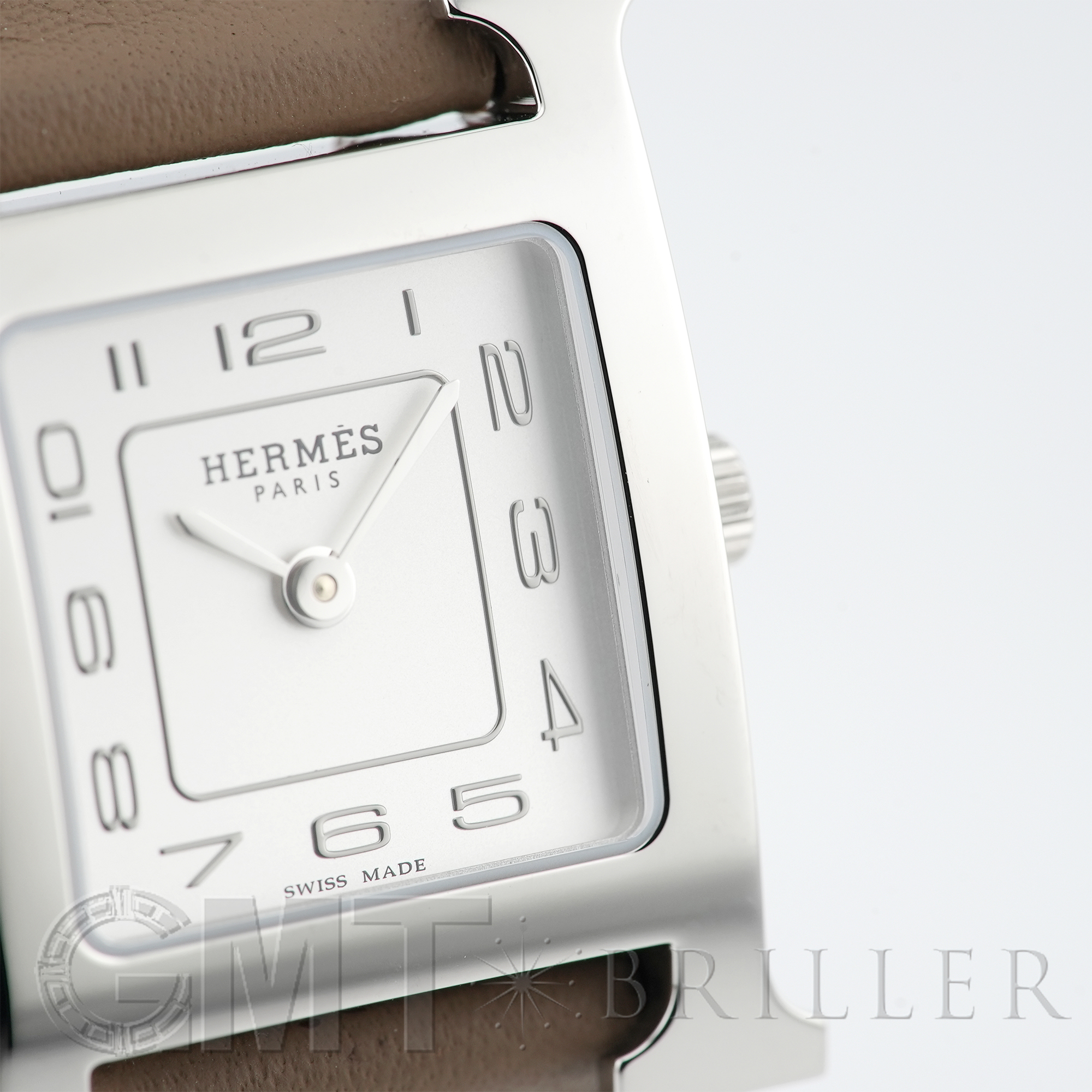 新品)HERMES エルメス Hウォッチ 30mm ミディアム エトゥープ ヴォー