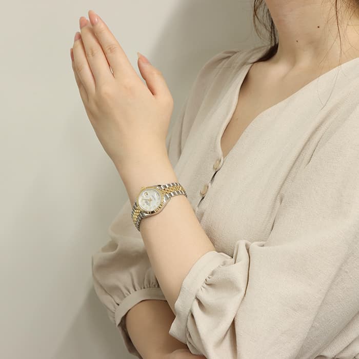 中古)ROLEX ロレックス デイトジャスト 28 279173NG ホワイトMOP